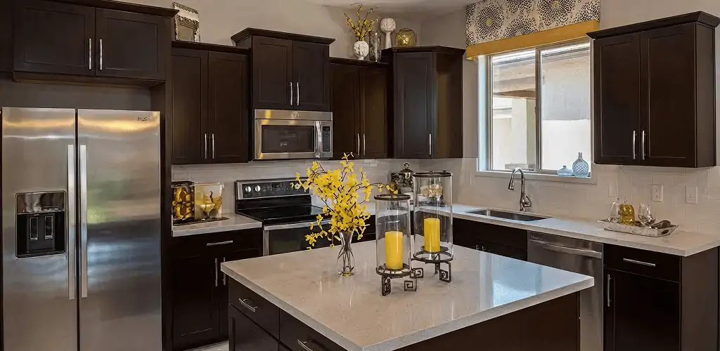 Cabinet painting results with freshly painted kitchen cabinets in Hollywood, FL