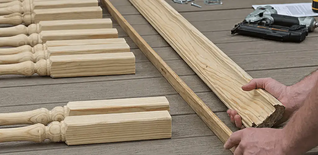 Handrail installation materials and wood components for stair rail work in Hollywood, FL